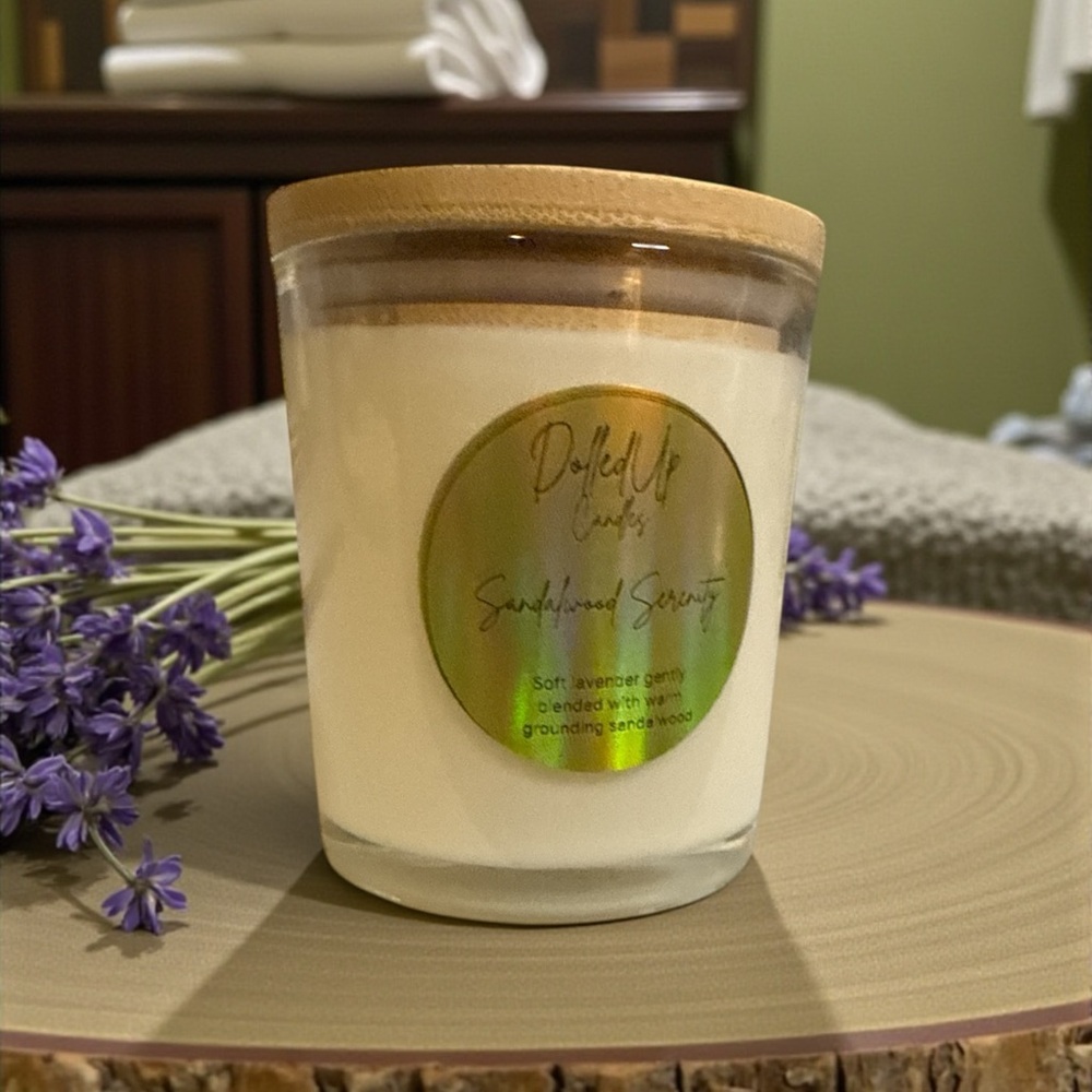 Sandalwood Serenity Soy Candle 9oz | Lavender Sandalwood